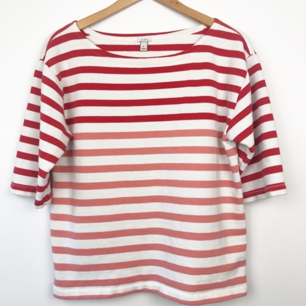 J. Crew Sweatshirt Ombre Striped Sweatshirt
